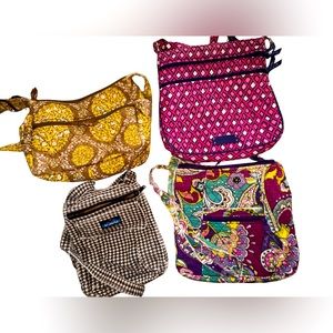 Lot Of 3 Vera Bradley Purses Paisley and Floral Patterns One KaVu GUC